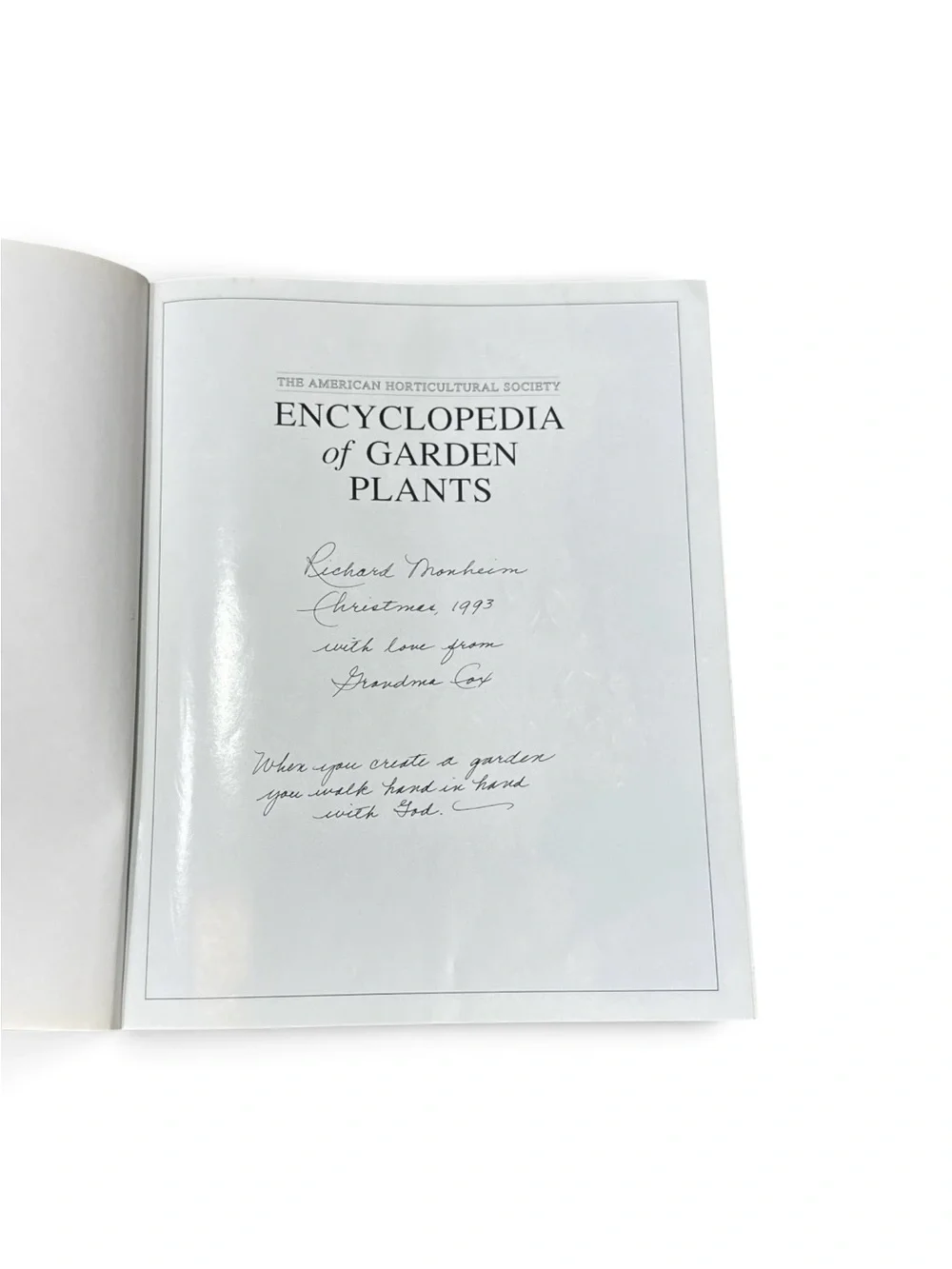 Vintage 1989 American Horticultural Society Encyclopedia of Garden Plants